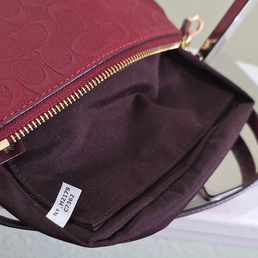 Coach C7362 Signature Dark Red 1941 Leather Nolita 19 Minibag EUC - Picture 15 of 17